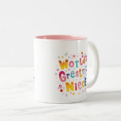 Das Personalisierte farbenfrohe Rosa der Welt Zweifarbige Tasse (VorderseiteRechts)
