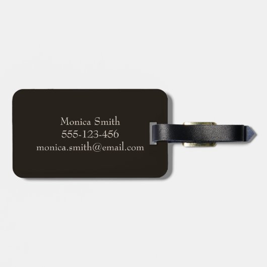 Das personalisierte Foto des Haustieres Gepäckanhänger (Rückseite horizontal)