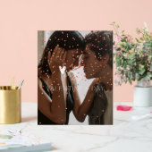 Das personalisierte Foto des modernen Valentinstag Acrylschild (Hochzeit)