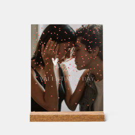 Das personalisierte Foto des modernen Valentinstag Acrylschild