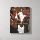 Das personalisierte Foto des modernen Valentinstag Leinwanddruck (Vorderseite)