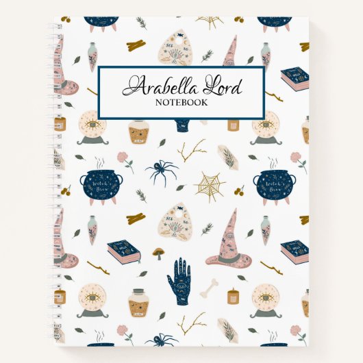 Das Personalisierte Hexen-Garten-Notebook Notizblock (Vorderseite)