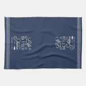 Das personalisierte Leben am Strand ist besser Geschirrtuch (Horizontal)