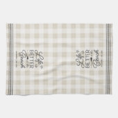 Das personalisierte Leben am Strand ist Kariert be Geschirrtuch (Horizontal)