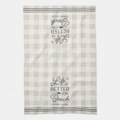 Das personalisierte Leben am Strand ist Kariert be Geschirrtuch (Vertikal)