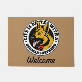 Das Personalisierte Leben des deutschen Hirten ist Fußmatte