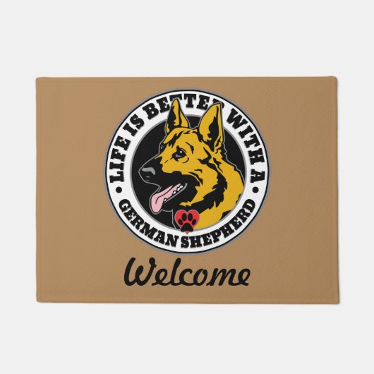 Das Personalisierte Leben des deutschen Hirten ist Fußmatte (Vorderseite)