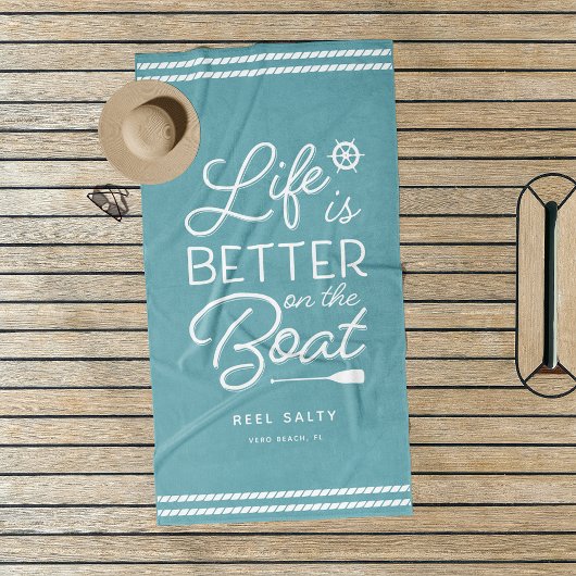 Das personalisierte Leben ist besser auf dem Schif Strandtuch