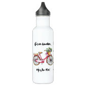 Das personalisierte Leben ist ein Abenteuer Genieß Edelstahlflasche (Links)