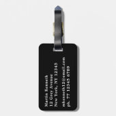 Das personalisierte Monogramm der Männer Gepäckanhänger (Rückseite vertikal)