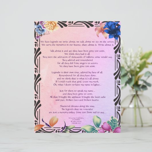 Das Personalisierte Papier über die schmale Straße (Stehend Vorderseite)