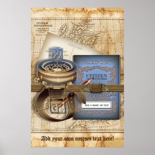 Das Personalisierte Plakat für Reisende (Vorne)