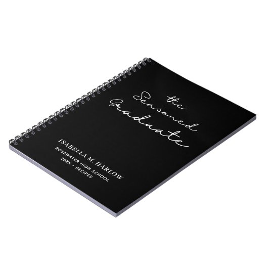 Das Personalisierte Rezept für gesüßte Graduate Notizblock (Linke Seite)