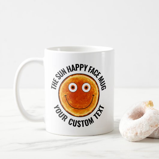Das Personalisierte und glückliche Gesicht der Son Kaffeetasse (Mit Donut)