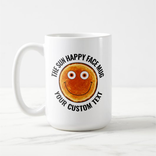 Das Personalisierte und glückliche Gesicht der Son Kaffeetasse (Links)