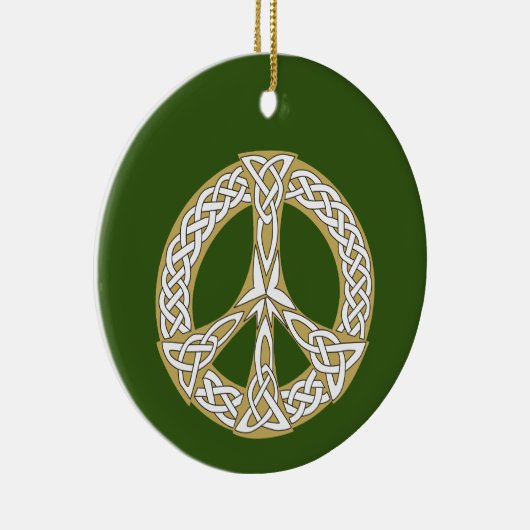 Das Personalisierte Zeichen für den Frieden mit we Keramik Ornament (Rechts)