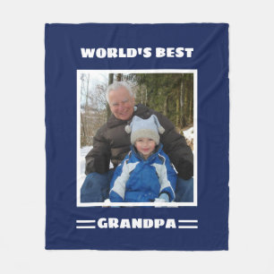 Das Personalisiertste Opa Custom Foto der Welt Fleecedecke
