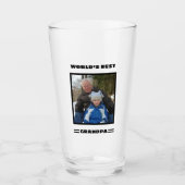 Das Personalisiertste Opa Custom Foto der Welt Glas (Vorderseite)