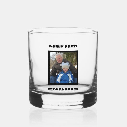 Das Personalisiertste Opa Custom Foto der Welt Whiskyglas (Vorderseite)