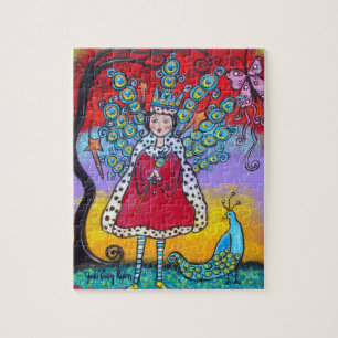 Das Pfau-Königin-Puzzlespiel Puzzle