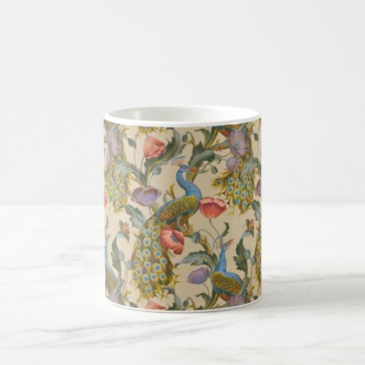 Das Pfauenmuster Art Nouveau 1890 Kaffeetasse (Mittel)