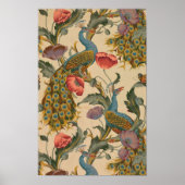 Das Pfauenmuster im Jugendstil Poster (Vorne)