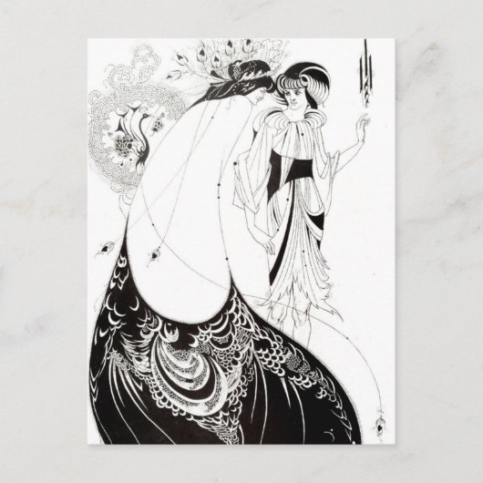 Das Pfauenrock von Aubrey Beardsley Postcard Postkarte (Vorderseite)
