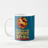 Das Pferd Chinesischer Zodiak Lunar Kaffeetasse (Links)