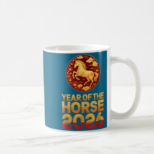Das Pferd Chinesischer Zodiak Lunar Kaffeetasse (Rechts)