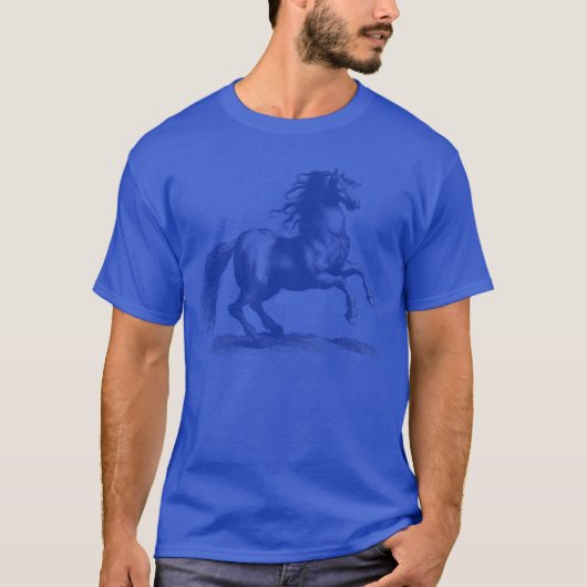 Das Pferd hebt seine Front lustig auf T-Shirt (Vorderseite)