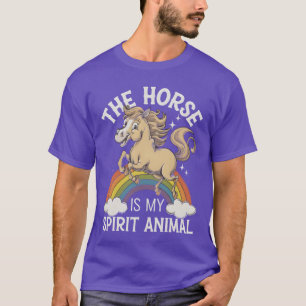 Das Pferd ist mein Geist Tier Regenbogen lustig T-Shirt