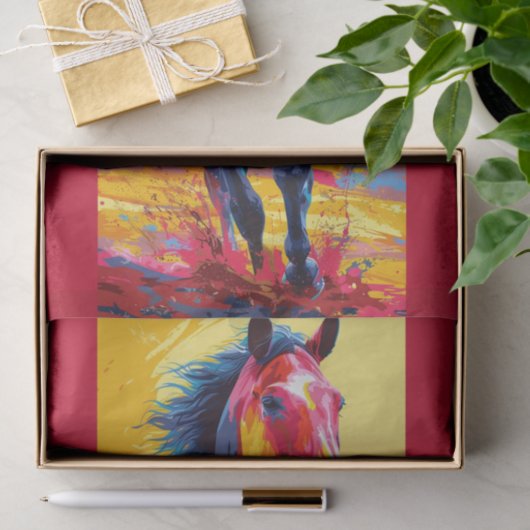 Das Pferd rissen Seidenpapier (Geschenk)
