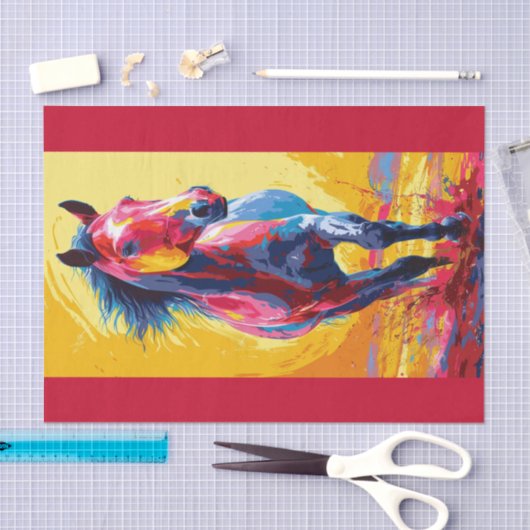 Das Pferd rissen Seidenpapier (Handwerk)