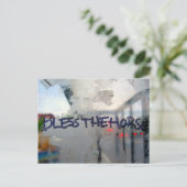 Das Pferd segnen Postkarte (Stehend Vorderseite)