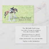 Das Pferd springend über einen Zaun Visitenkarte (Vorne/Hinten)