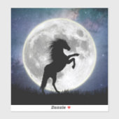 Das Pferd und der weiße Mond Aufkleber (Blatt)