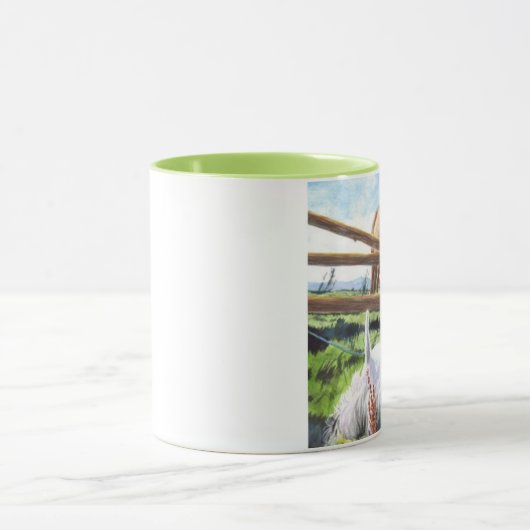 Das Pferd und Terrier Tasse (Zentrum)