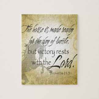 Das Pferd wird bereite Sprichwort-21:31 Schrift Puzzle