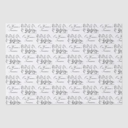 Das Pferdegewebe einer Frau Seidenpapier (Vorderseite)