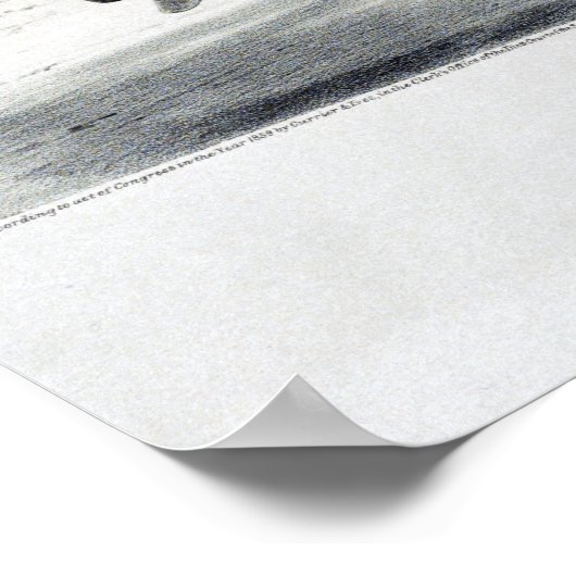 Das Pferderennen - 1859 Poster (Ecke)