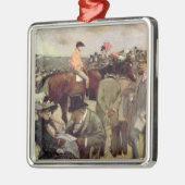 Das Pferderennen, c.1890 Silbernes Ornament (Links)