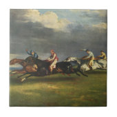 Das Pferderennen der Epsom Derby Fliese (Vorderseite)