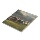 Das Pferderennen der Epsom Derby Fliese (Seite)