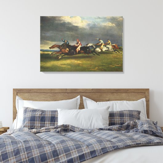 Das Pferderennen der Epsom Derby im Jahr 1821 Leinwanddruck (Insitu (Schlafzimmer))