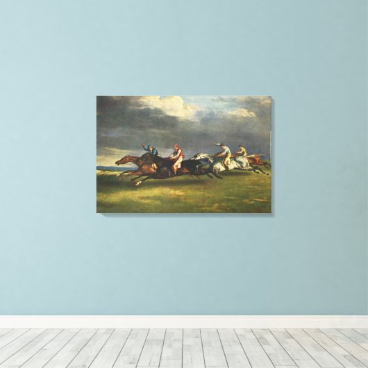 Das Pferderennen der Epsom Derby im Jahr 1821 Leinwanddruck (Insitu (Holzboden))