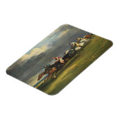 Das Pferderennen der Epsom Derby im Jahr 1821 Magnet (Linke Seite)