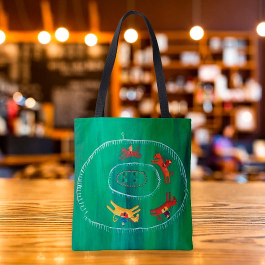 Das Pferderennen Moderne Malerei Tasche