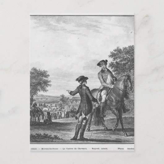 Das Pferderennen Postkarte (Vorderseite)