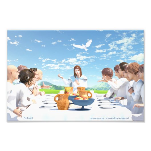 Das Pfingsten (Maria mit den Aposteln) Fotodruck (Vorne)