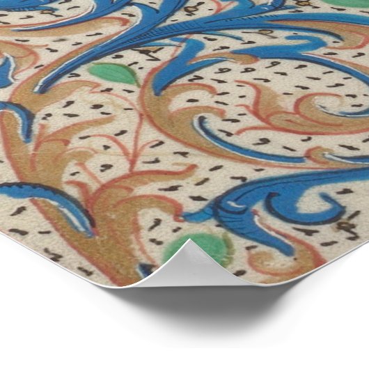 Das Pfingstmittelalterliche Illustrierte Manuskrip Poster (Ecke)